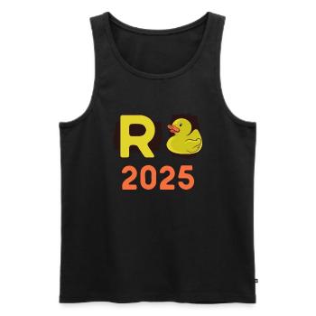 Duck Pension 2025 Pension Retirement Grandpa Grandma Pensioner - Men's Premium Organic Tank Top - black - Front - Michal (187cm)