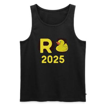 Duck Pension 2025 Pension Retirement Grandpa Grandma Pensioner - Men's Premium Organic Tank Top - black - Front - Michal (187cm)