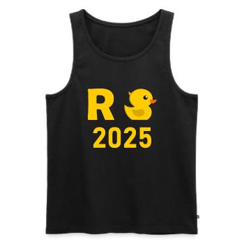 Duck Pension 2025 Pension Retirement Grandpa Grandma Pensioner - Men's Premium Organic Tank Top - black - Front - Michal (187cm)