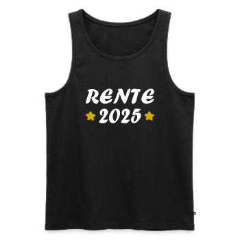 Pension 2025 Cadeau Pension 2025 Retraite Papy Mamie - Débardeur bio Premium Homme - noir - Devant - Michal (187cm)