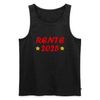 Pension 2025 Cadeau Pension 2025 Retraite Papy Mamie - Débardeur bio Premium Homme - noir - Devant - Michal (187cm)