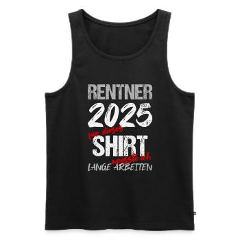 Pension 2025 Cadeau Pension 2025 Retraite Grand-père - Débardeur bio Premium Homme - noir - Devant - Michal (187cm)