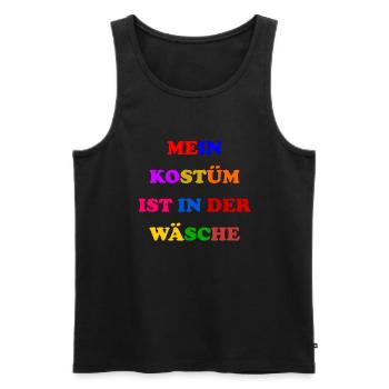 Costume de Carnaval Cadeau Femme Carnaval Carnaval - Débardeur bio Premium Homme - noir - Devant - Michal (187cm)