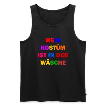 Costume de Carnaval Cadeau Femme Carnaval Carnaval - Débardeur bio Premium Homme - noir - Devant - Michal (187cm)