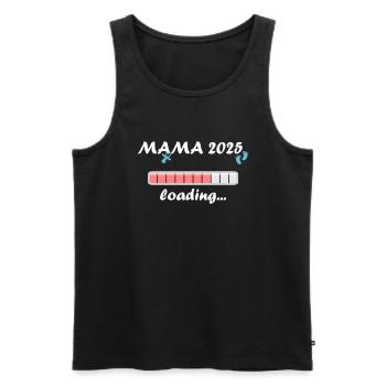 Mama 2025 Geschenk Frauen Damen Mutter Schwanger - Männer Premium Bio Tank Top - Schwarz - Vorne - Michal (187cm)