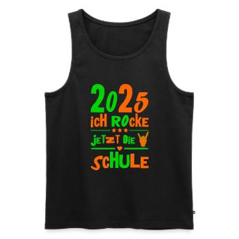 Schulkind 2025 Junge Mädchen Einschulung 2025 Deko - Männer Premium Bio Tank Top - Schwarz - Vorne - Michal (187cm)