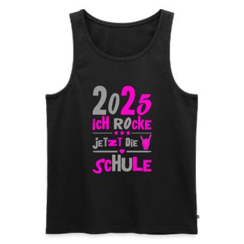 Schulkind 2025 Junge Mädchen Einschulung 2025 Deko - Männer Premium Bio Tank Top - Schwarz - Vorne - Michal (187cm)