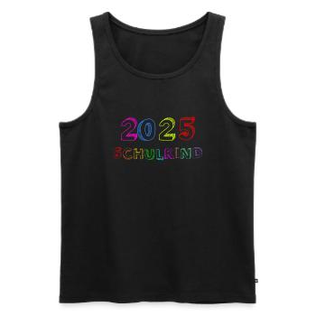 Schulkind 2025 Junge Mädchen Einschulung 2025 Deko - Männer Premium Bio Tank Top - Schwarz - Vorne - Michal (187cm)