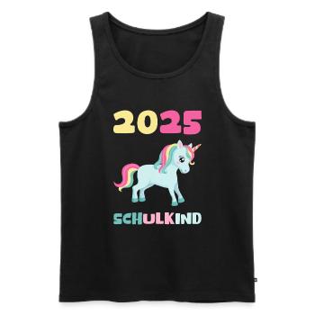 School Child 2025 Young Girls School Enrollment 2025 Decoration - Men's Premium Organic Tank Top - black - Front - Michal (187cm)