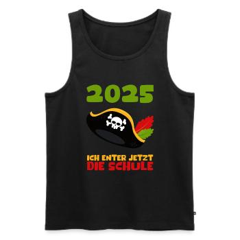 School Child 2025 Young Girls School Enrollment 2025 Decoration - Men's Premium Organic Tank Top - black - Front - Michal (187cm)