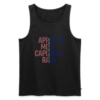APPELLE MOI CAPORAL - Débardeur bio Premium Homme - noir - Devant - AI Model Male 178 light (178cm)