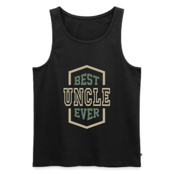 Bester Onkel - Männer Premium Bio Tank Top - Schwarz - Vorne - AI Model Male 178 light (178cm)