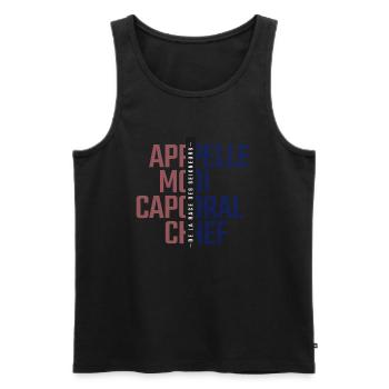 APPELLE MOI CAPORAL-CHEF - Débardeur bio Premium Homme - noir - Devant - AI Model Male 178 light (178cm)