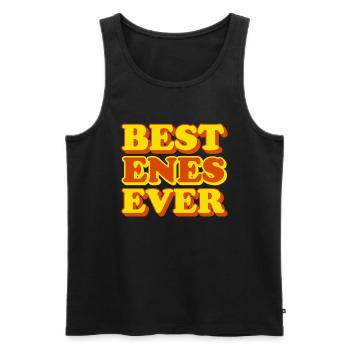 Enes First Name Funny Gift - Men's Premium Organic Tank Top - black - Front - AI Model Male 178 light (178cm)