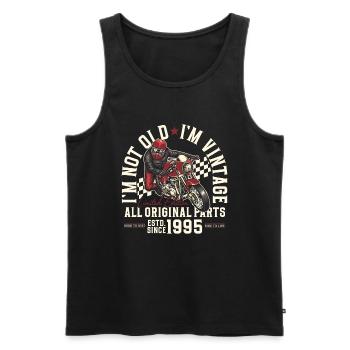 1995 Vintage Motorcycle Birthday Gift - Men's Premium Organic Tank Top - black - Front - Michal (187cm)