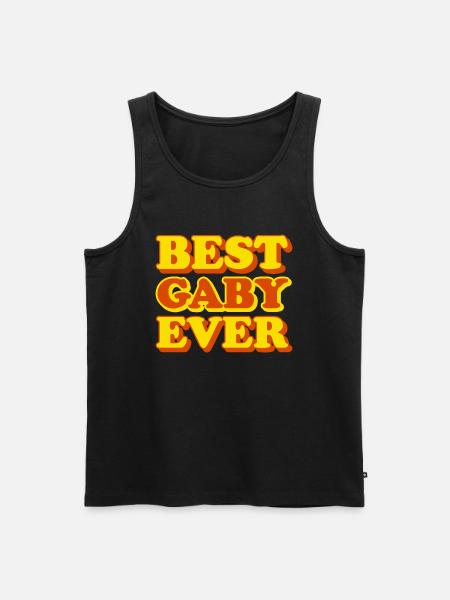 Gaby Vorname Lustiges Geschenk - Männer Premium Bio Tank Top - Schwarz