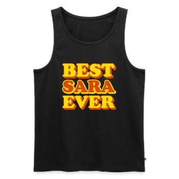 Lustiges Geschenk mit Vornamen Sara - Männer Premium Bio Tank Top - Schwarz - Vorne - AI Model Male 178 light (178cm)