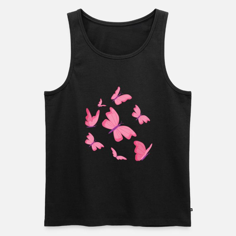 Schmetterlinge Schmetterling Design - Männer Premium Bio Tank Top - Schwarz