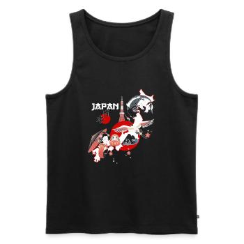 Cool Japan Tradtions Design - Débardeur bio Premium Homme - noir - Devant - Michal (187cm)