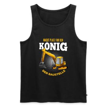 Cooles Bagger Baggerfahrer Spruch Motiv - Männer Premium Bio Tank Top - Schwarz - Vorne - AI Model Male 178 light (178cm)