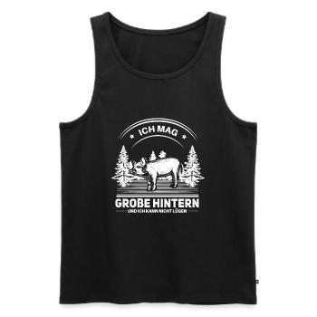 I like big bucks and I can not lie - Männer Premium Bio Tank Top - Schwarz - Vorne - AI Model Male 178 light (178cm)