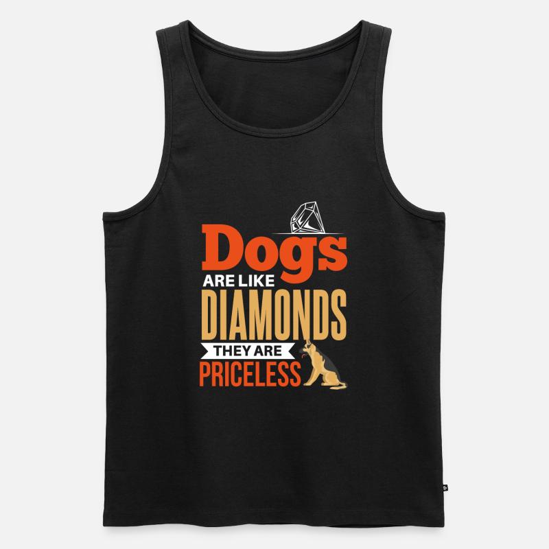 Cooler Hunde Haustier Spruch - Männer Premium Bio Tank Top - Schwarz
