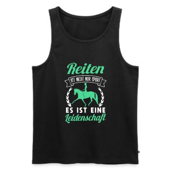 Süßes Pferde Pferdespruch Motiv - Männer Premium Bio Tank Top - Schwarz - Vorne - Michal (187cm)