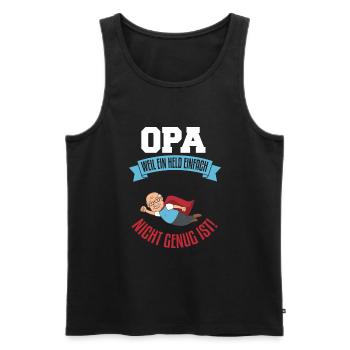 Cooles Opa Großvater Enkel Spruch Motiv - Männer Premium Bio Tank Top - Schwarz - Vorne - Michal (187cm)