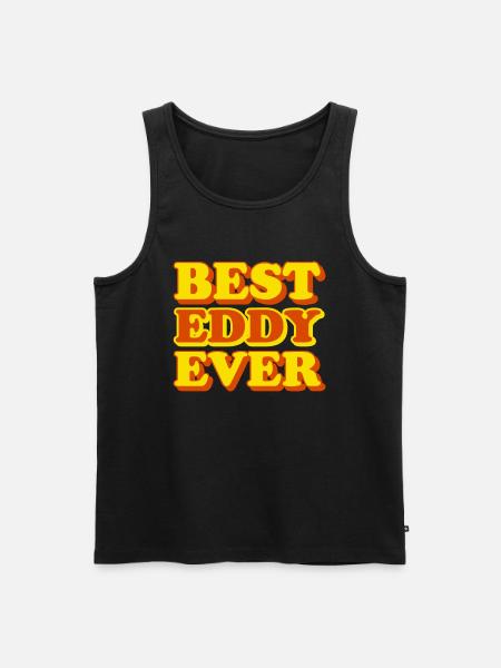Eddy First Name Funny Gift - Men's Premium Organic Tank Top - black