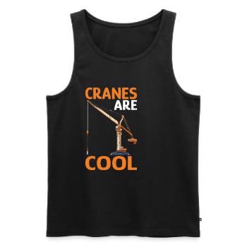Cranes Are Cool - Männer Premium Bio Tank Top - Schwarz - Vorne - Michal (187cm)