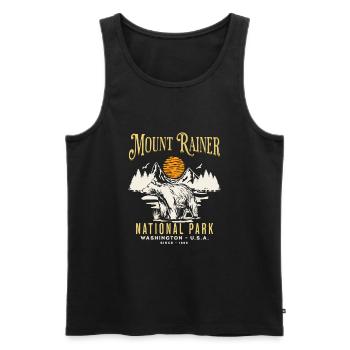 Mount Rainer National Park Since 1899 - Men's Premium Organic Tank Top - black - Front - AI Model Male 178 light (178cm)