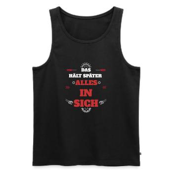Handwerker lustig Heizungsbauer Verputzer Pfuschen - Männer Premium Bio Tank Top - Schwarz - Vorne - Michal (187cm)