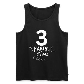 3 - Men's Premium Organic Tank Top - black - Front - Michal (187cm)