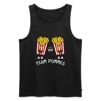 Funny French Fries Bags Fries Team Fries - Men's Premium Organic Tank Top - black - Front - Michal (187cm)