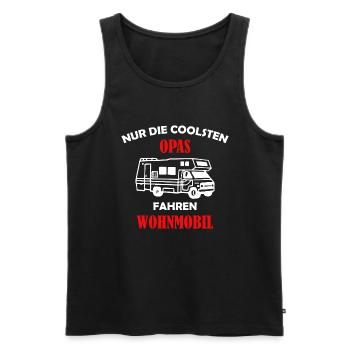Nur die coolsten Opas fahren Wohnmobil - Männer Premium Bio Tank Top - Schwarz - Vorne - Michal (187cm)