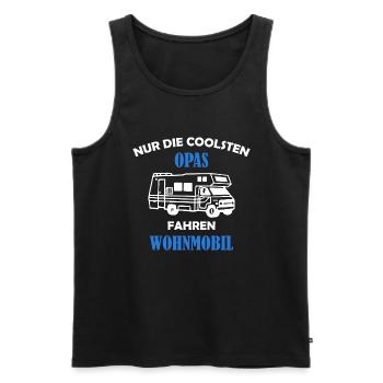 Nur die coolsten Opas fahren Wohnmobil - Männer Premium Bio Tank Top - Schwarz - Vorne - Michal (187cm)