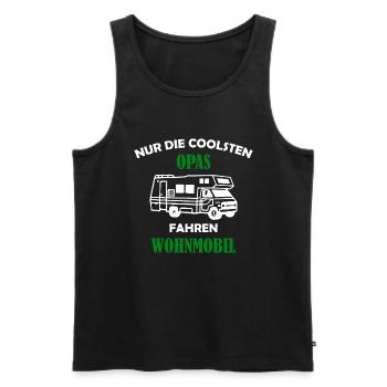 Nur die coolsten Opas fahren Wohnmobil - Männer Premium Bio Tank Top - Schwarz - Vorne - Michal (187cm)