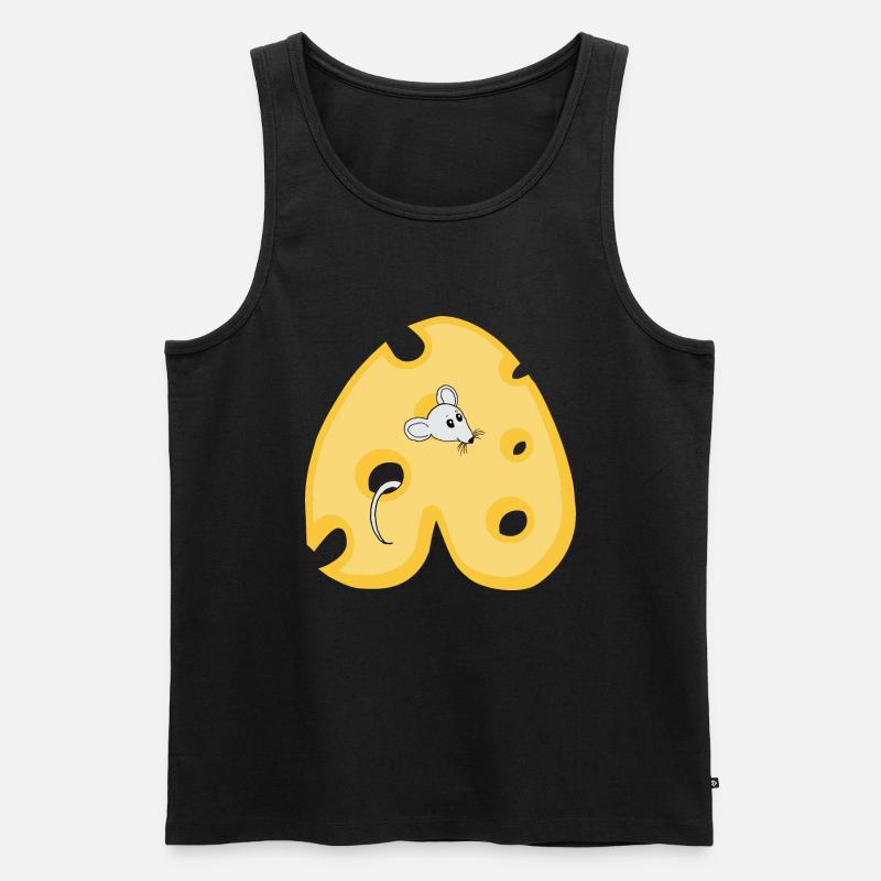 käse a - Männer Premium Bio Tank Top - Schwarz