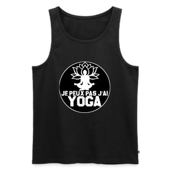Je Peux Pas J'ai Yoga Cool Spiritualité Méditation - Débardeur bio Premium Homme - noir - Devant - Michal (187cm)