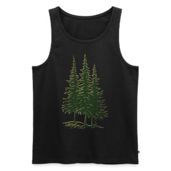 Fan de la nature en forêt Plein air - Débardeur bio Premium Homme - noir - Devant - Michal (187cm)