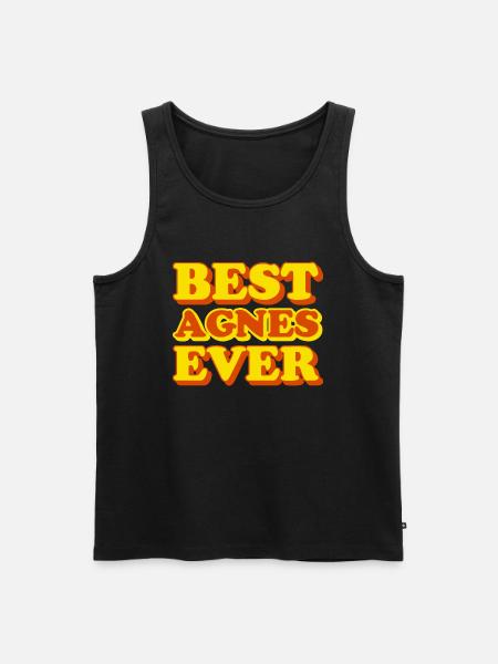 Agnes First Name Funny Gift - Men's Premium Organic Tank Top - black