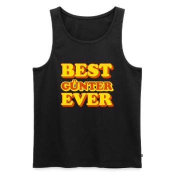 Günter First Name Funny Gift - Men's Premium Organic Tank Top - black - Front - Michal (187cm)