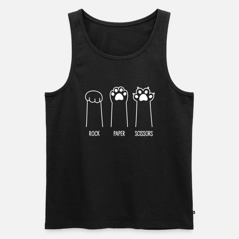 Rock Paper Scissors - Männer Premium Bio Tank Top - Schwarz