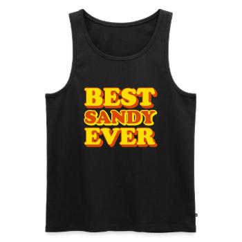Funny gift with first name Sandy - Men's Premium Organic Tank Top - black - Front - Michal (187cm)