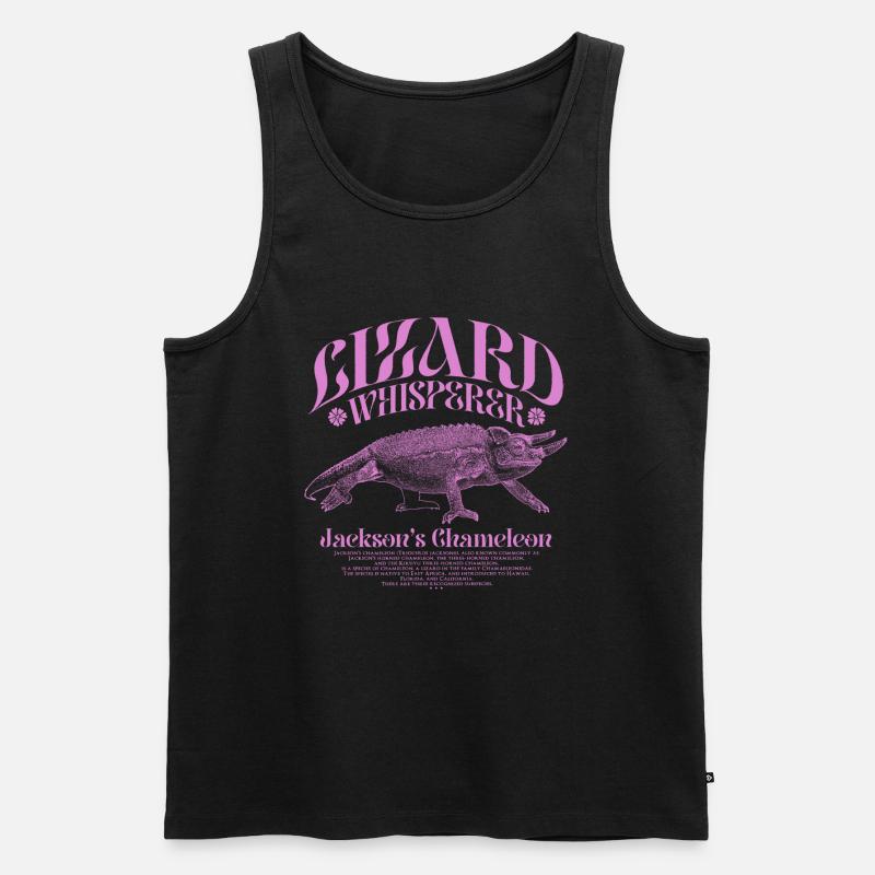 Jackson's Chamäleon Echsenflüsterer - Männer Premium Bio Tank Top - Schwarz
