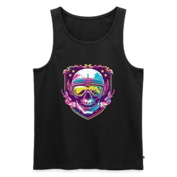 Ski Ski Masques Skull - Débardeur bio Premium Homme - noir - Devant - Michal (187cm)