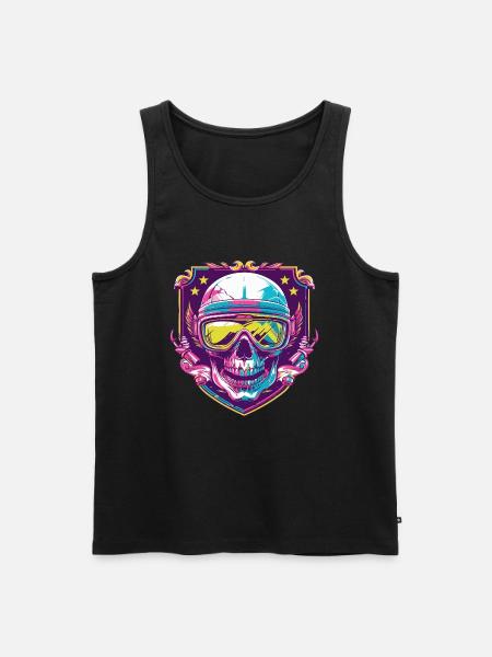 Ski Ski Goggles Skull - Men's Premium Organic Tank Top - black