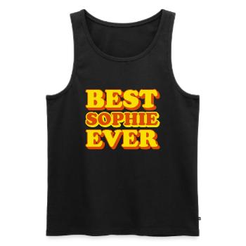 Prénom de Sophie, cadeau amusant - Débardeur bio Premium Homme - noir - Devant - Michal (187cm)