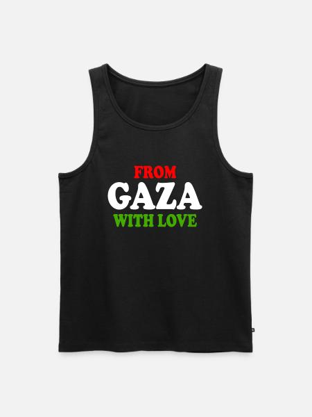 From gaza with love - Men's Premium Organic Tank Top - black
