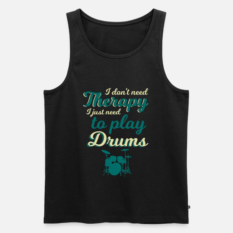 Drums Drums Drummer Drum Gift - Débardeur bio Premium Homme - noir